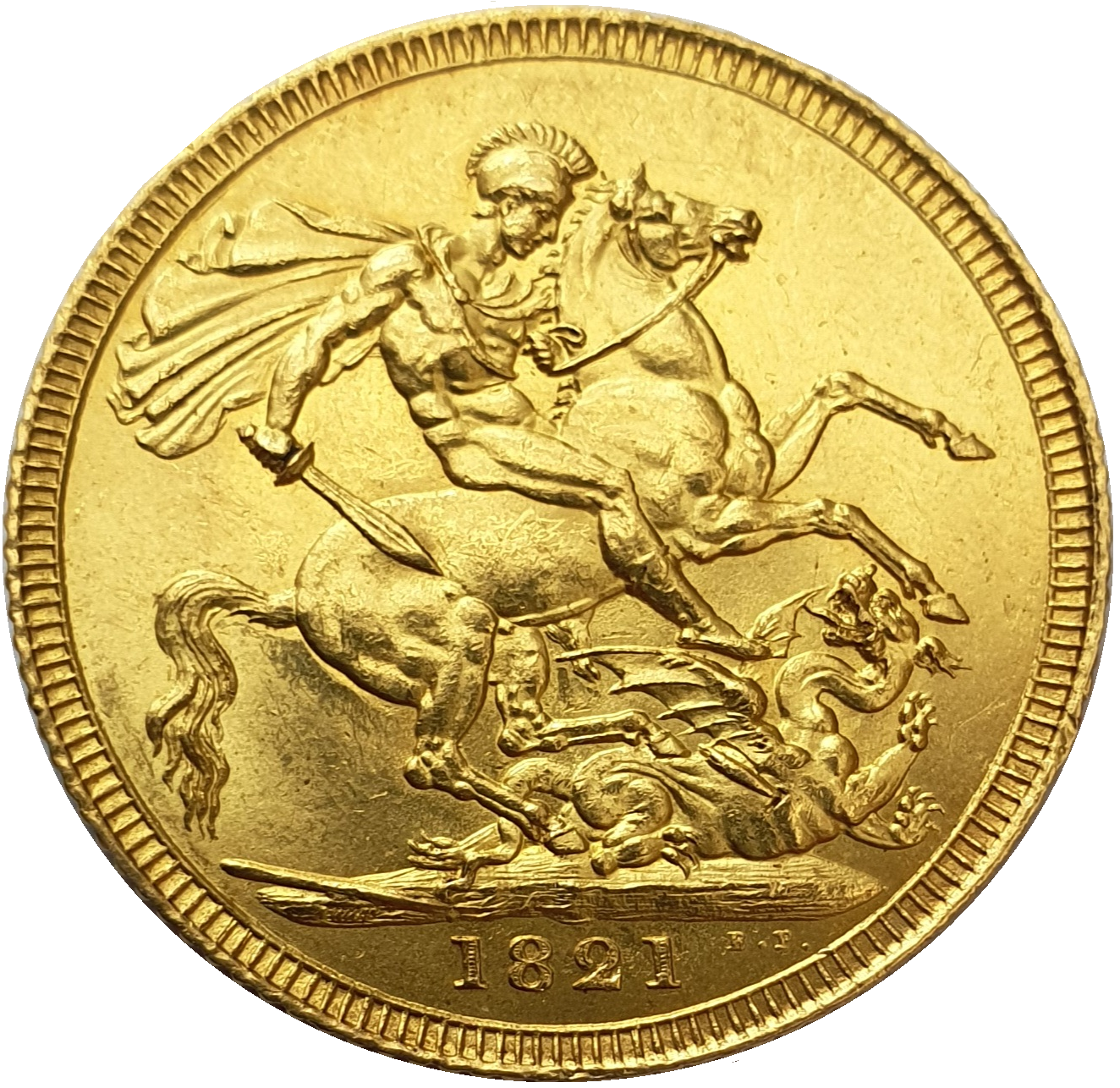 1821 George IIII Gold Full Sovereign - NGC MS-62