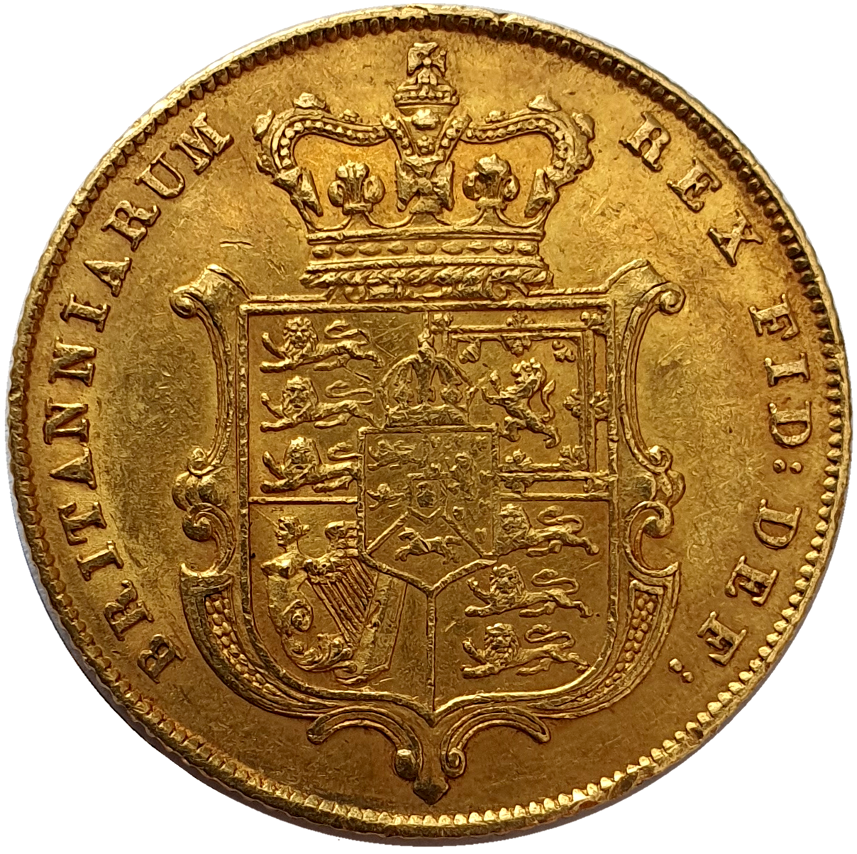 1825 George IIII Bare Head Gold Full Sovereign