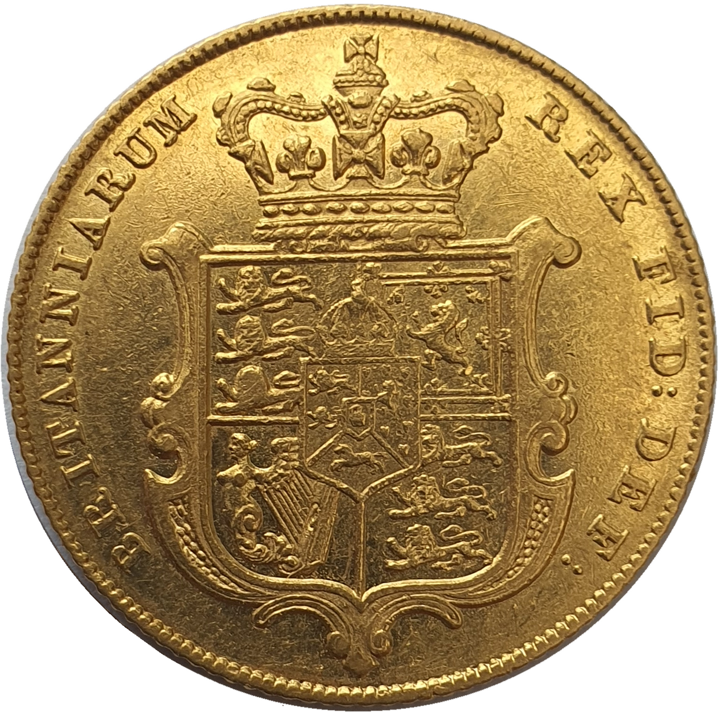 1827 George IIII Bare Head Gold Full Sovereign