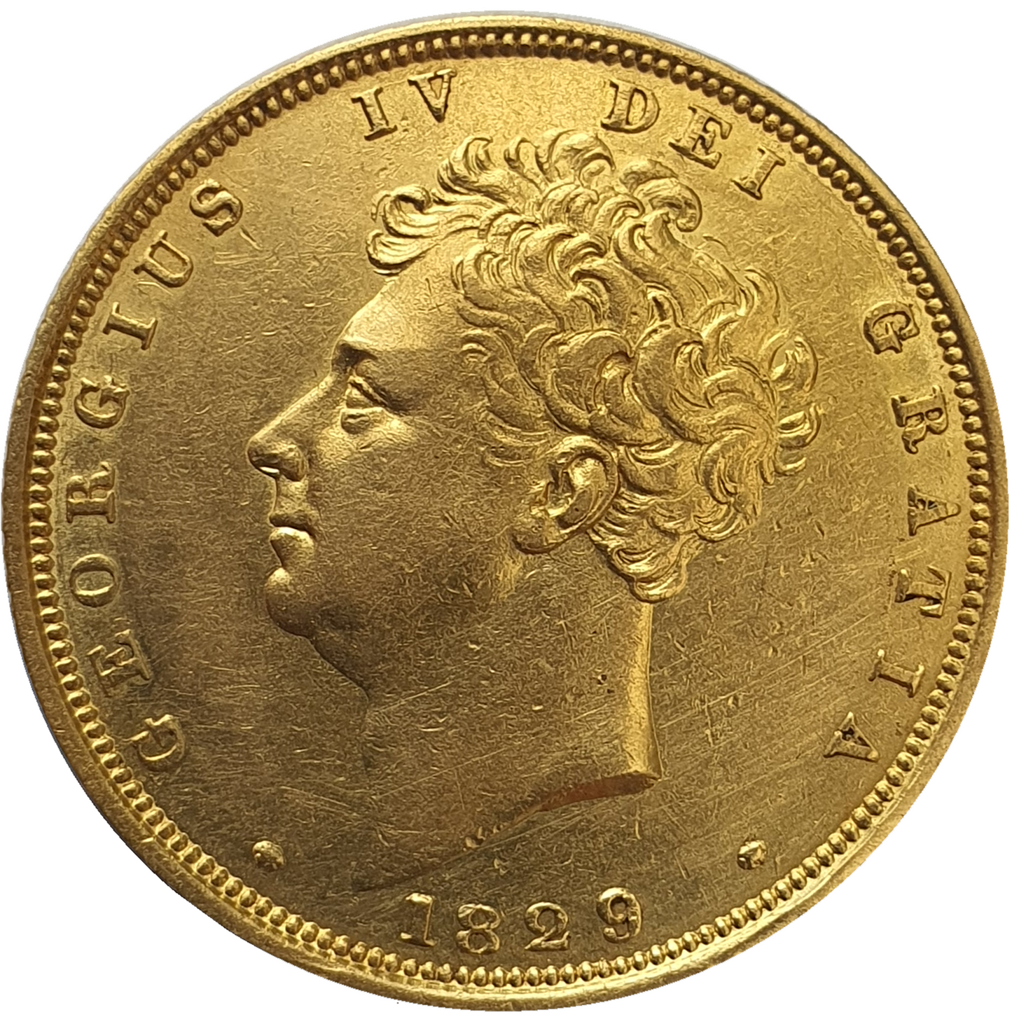 1829 George IIII Bare Head Gold Full Sovereign