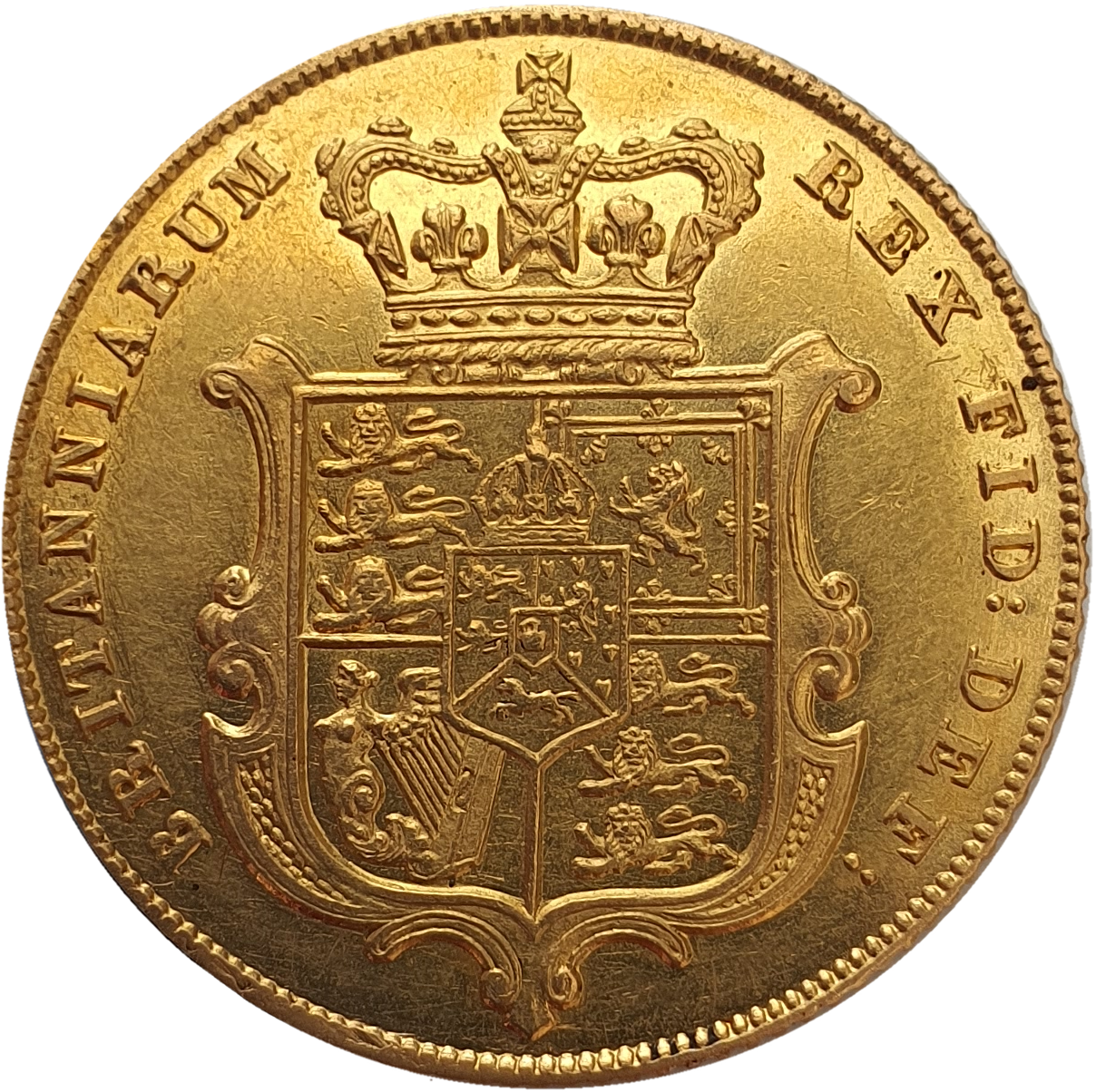 1829 George IIII Bare Head Gold Full Sovereign