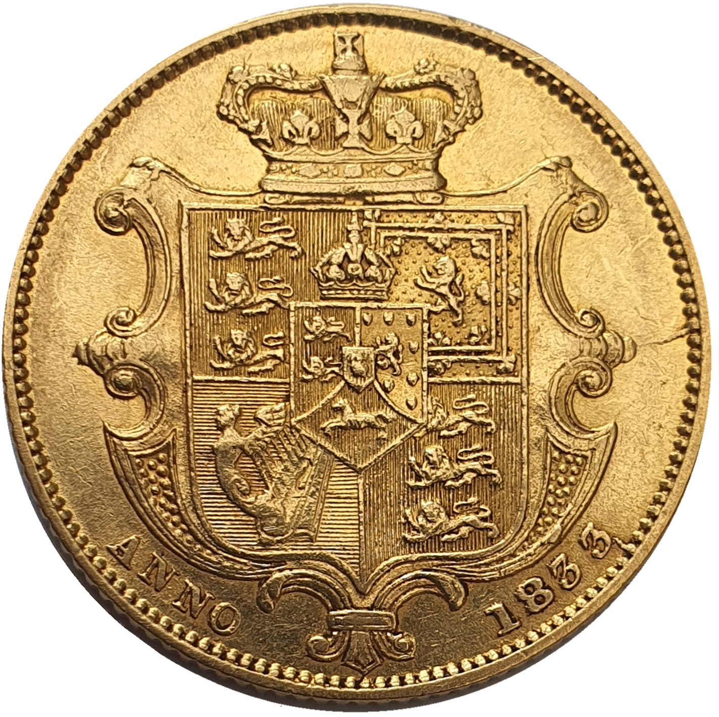 1833 William IV Full (2nd Bust) Sovereign