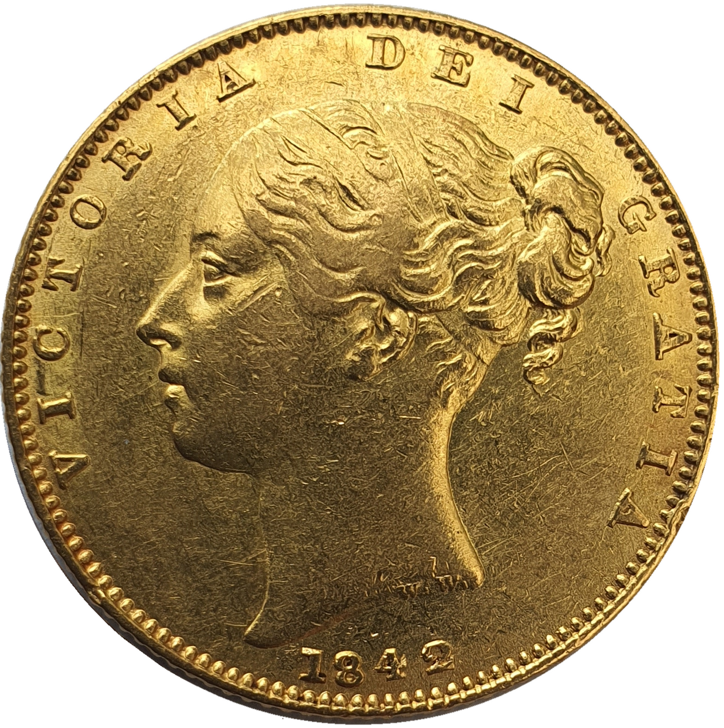 1842 Queen Victoria Shield Reverse Sovereign
