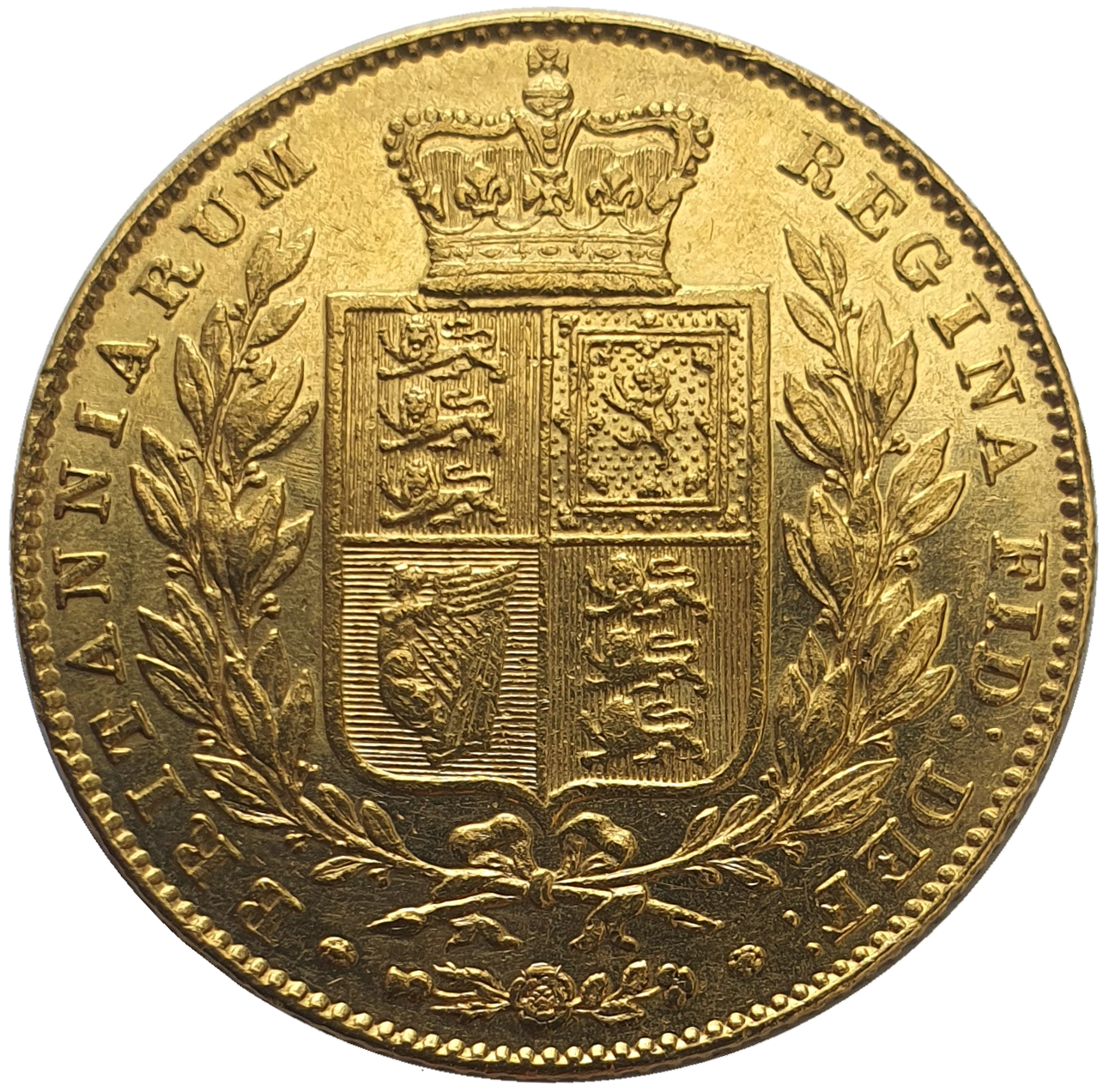 1847 Queen Victoria Shield Reverse Sovereign