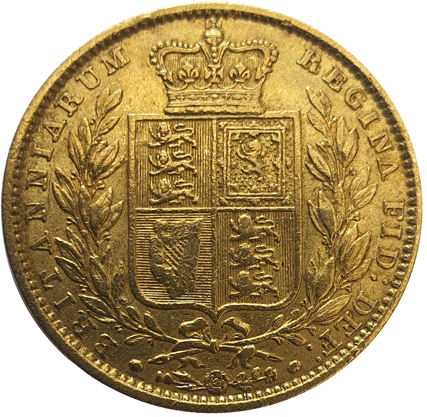 1848 Queen Victoria Shield Reverse Sovereign