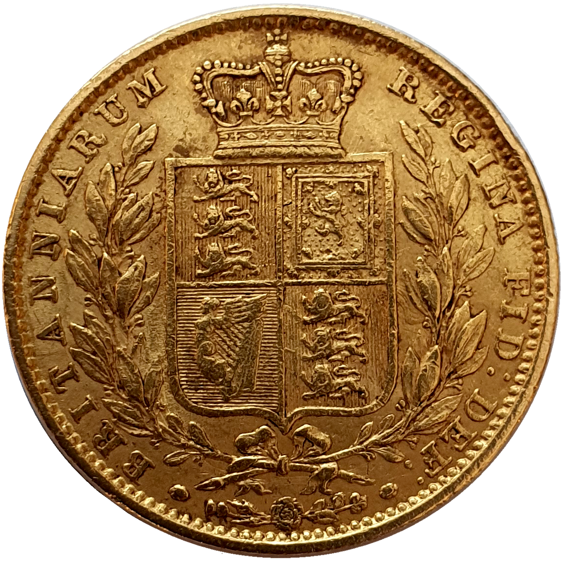 1850 Queen Victoria Shield Reverse Sovereign