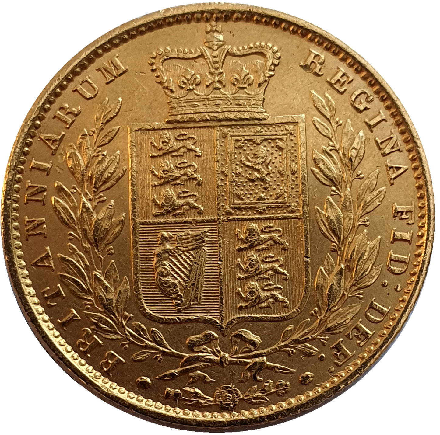 1853 Queen Victoria Shield Reverse Sovereign