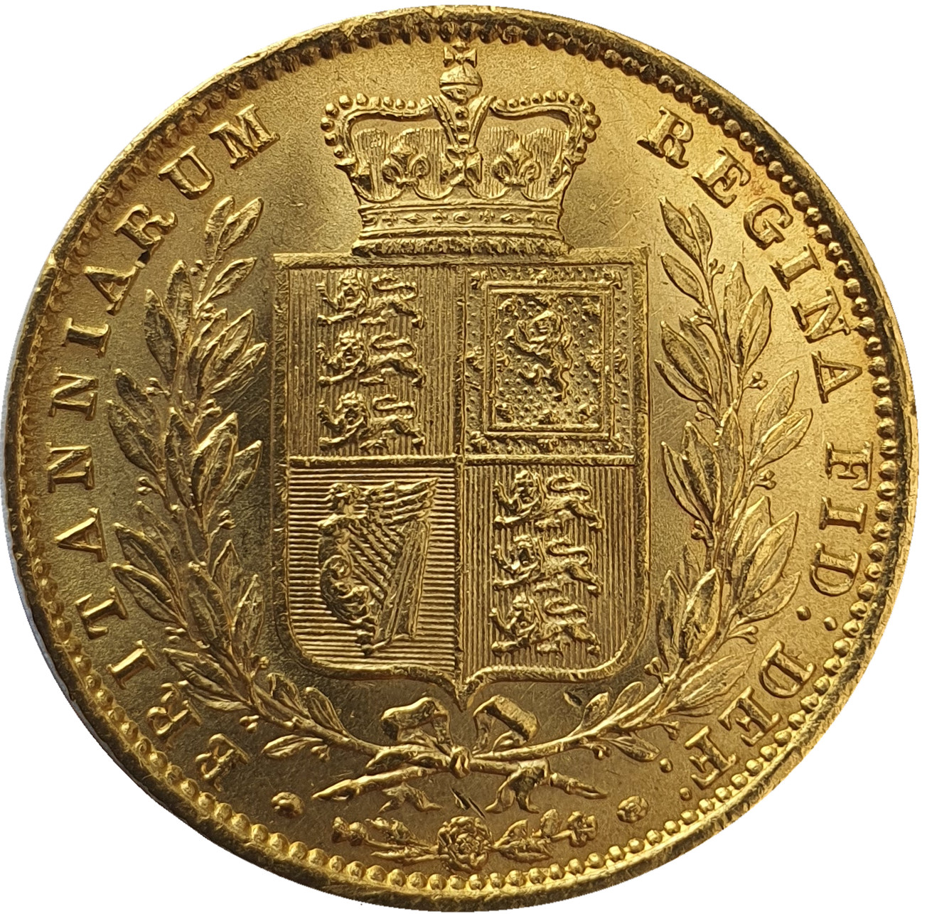 1853 Queen Victoria Shield Reverse Sovereign