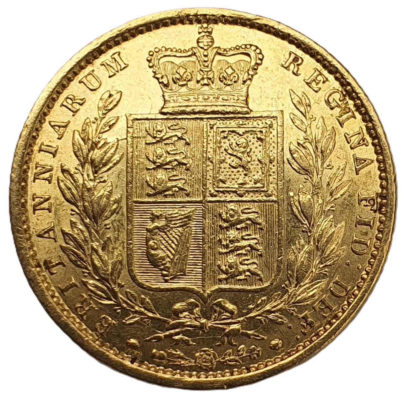 1855 Queen Victoria Shield Reverse Sovereign
