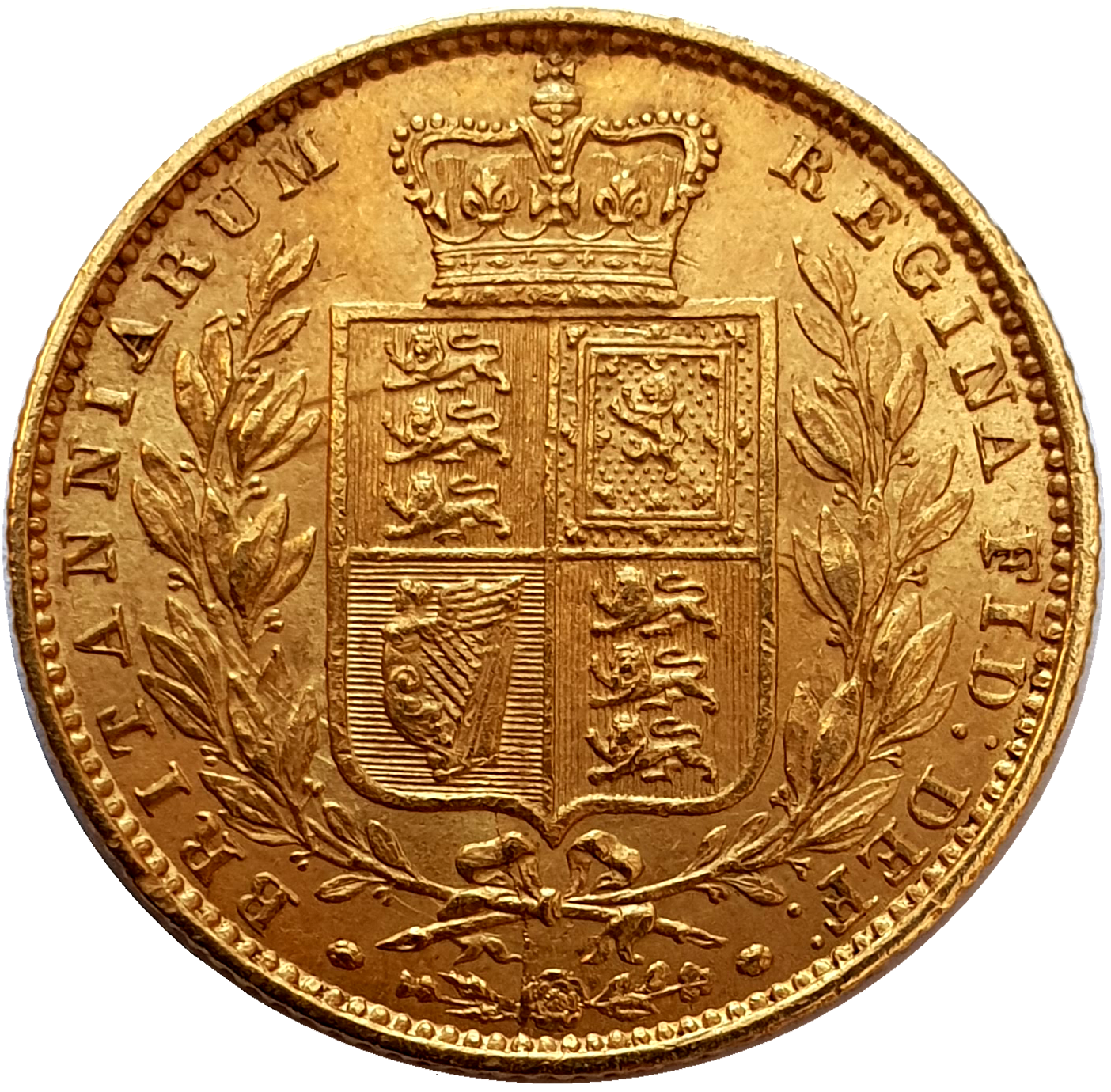 1855 Queen Victoria Shield Reverse Sovereign