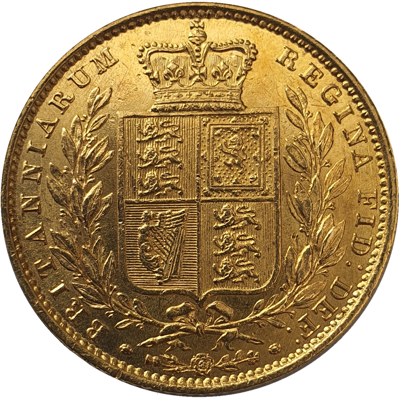 1855 Queen Victoria Shield Reverse Sovereign