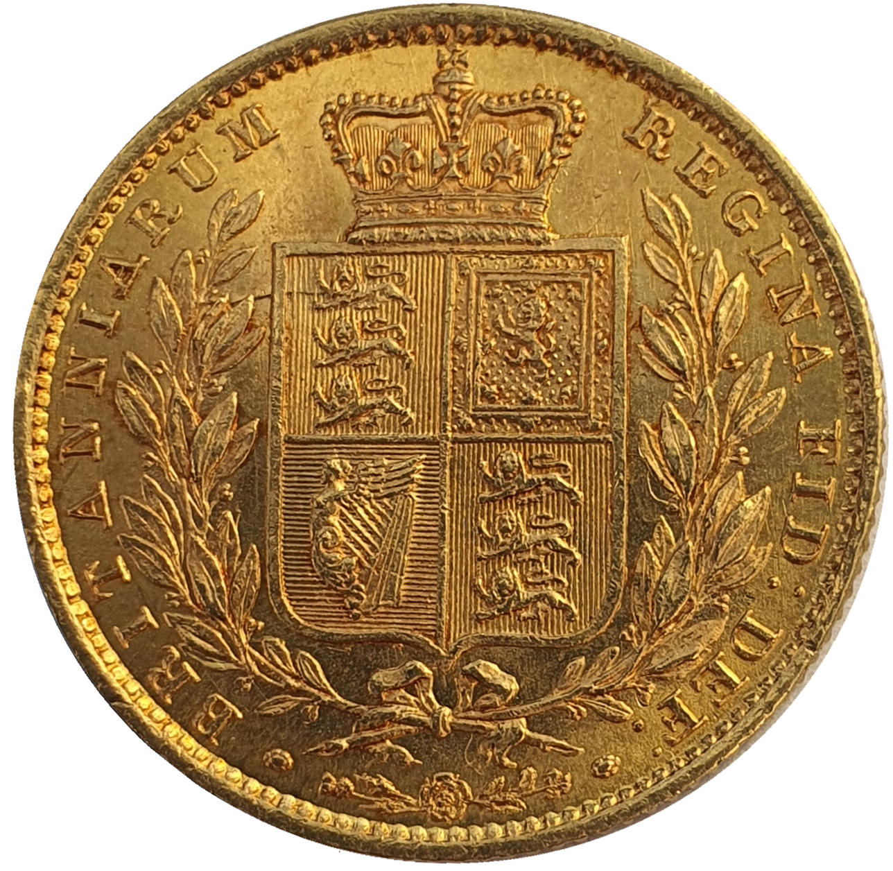 1856 Queen Victoria Shield Reverse Sovereign CHOICE UNC