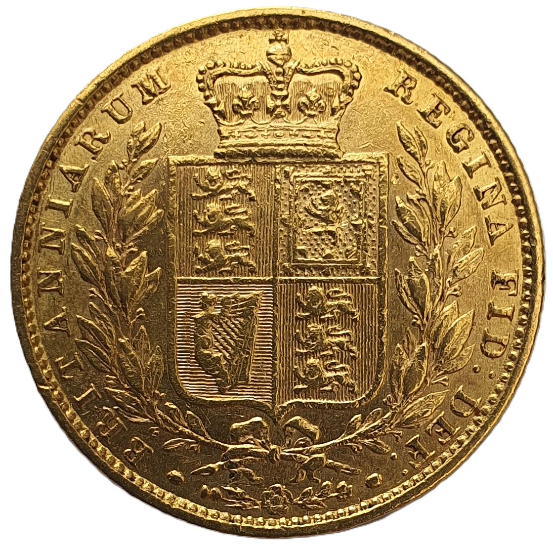 1856 Queen Victoria Shield Reverse Sovereign