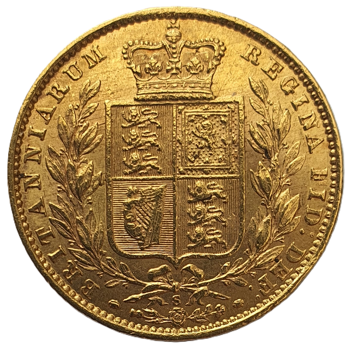 1871-S Queen Victoria Shield Reverse Sovereign
