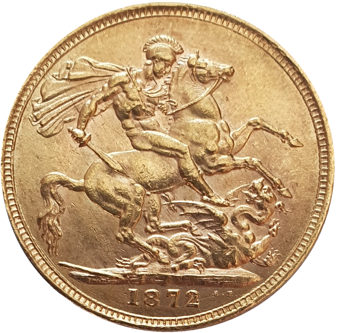 1872 Queen Victoria Young Head Gold Sovereign