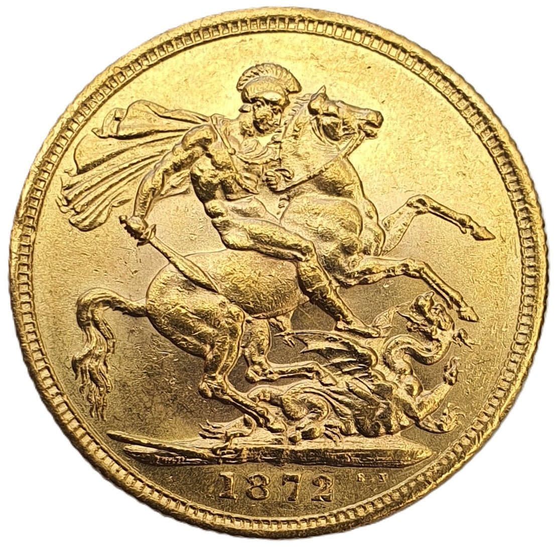 1872 Queen Victoria Young Head Gold Sovereign (Sydney)