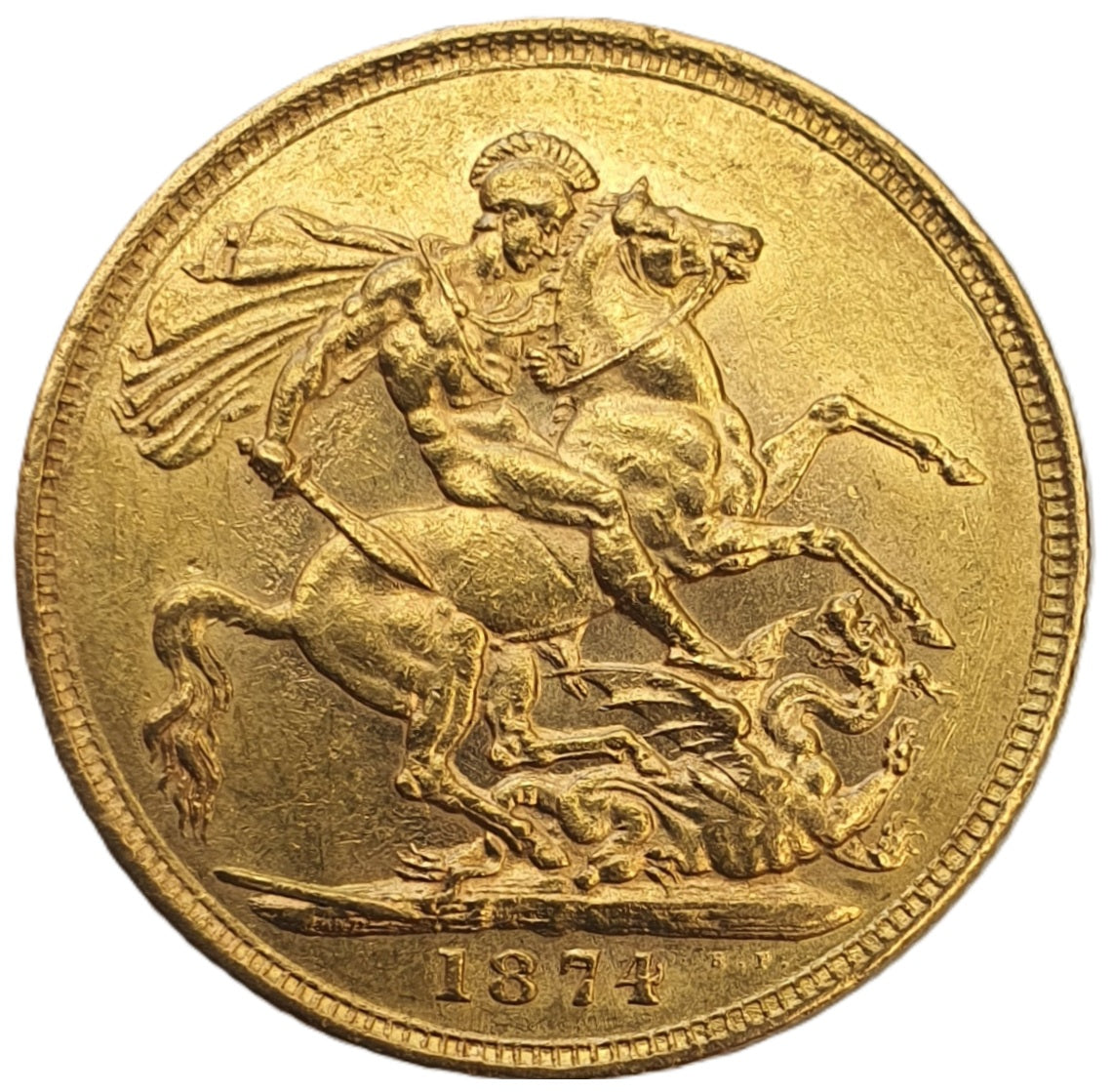 1874 Queen Victoria Young Head Gold Sovereign - RARE