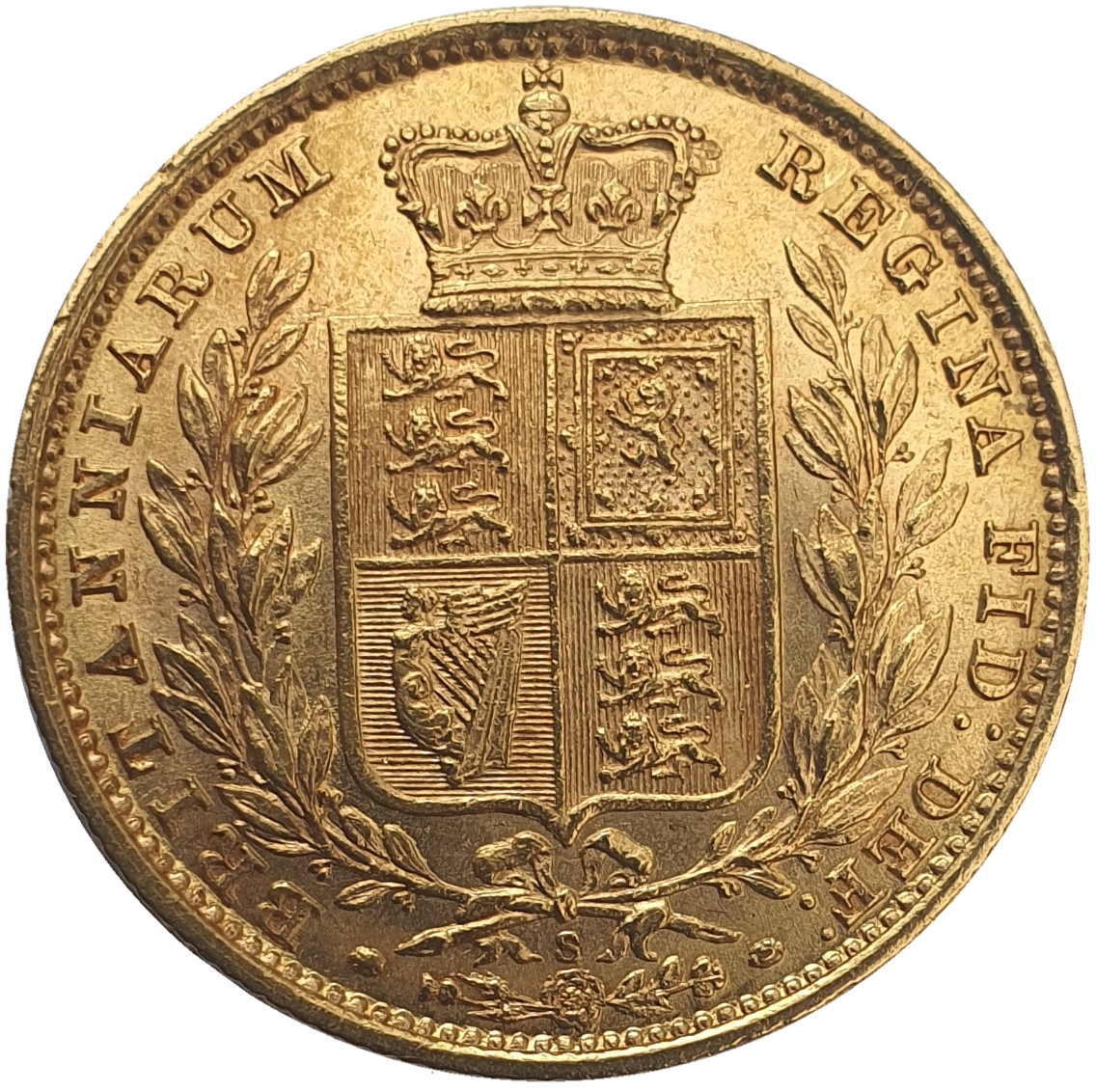1881-S Queen Victoria Shield Reverse Sovereign