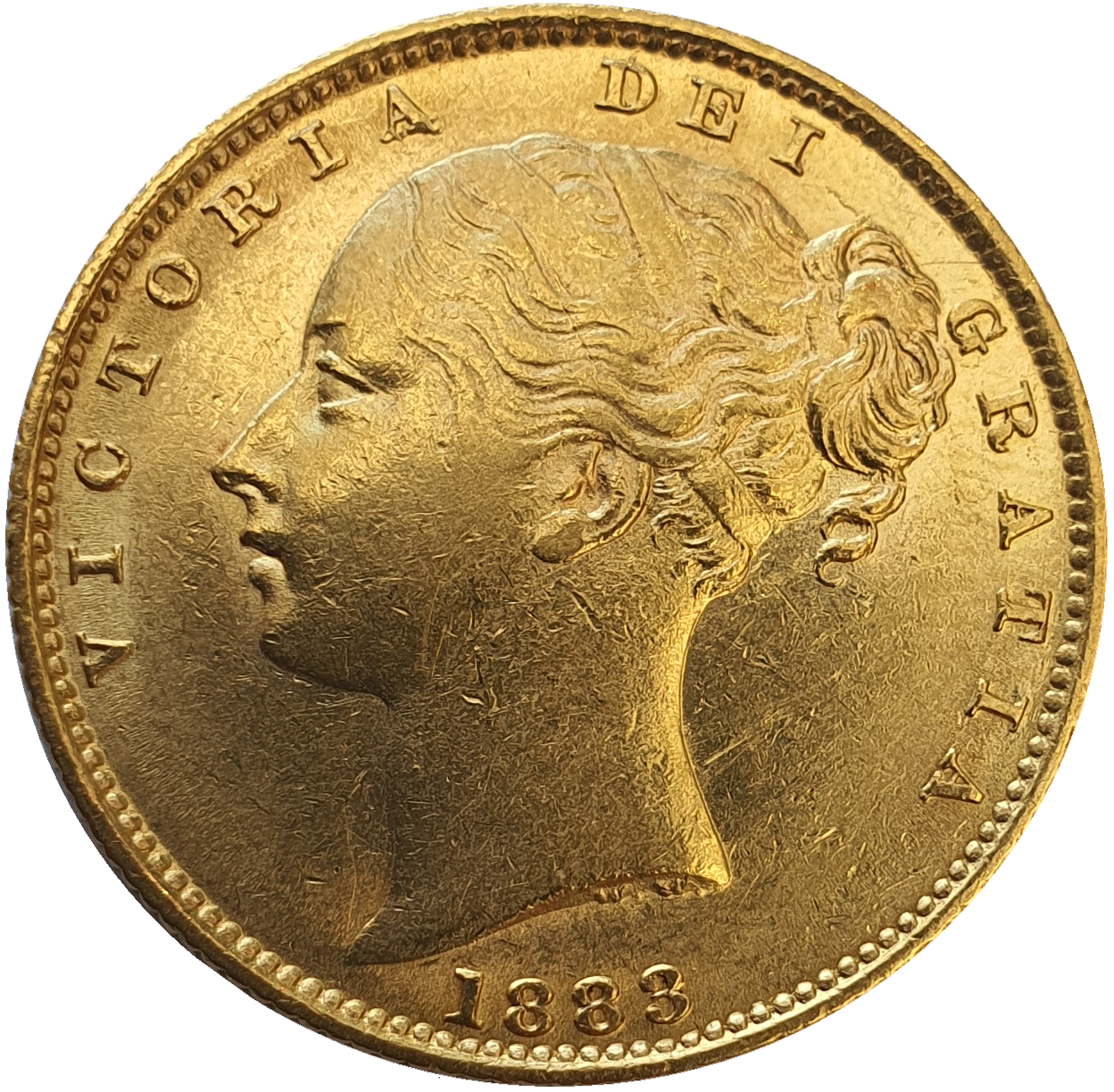 1883-S Queen Victoria Shield Reverse Sovereign