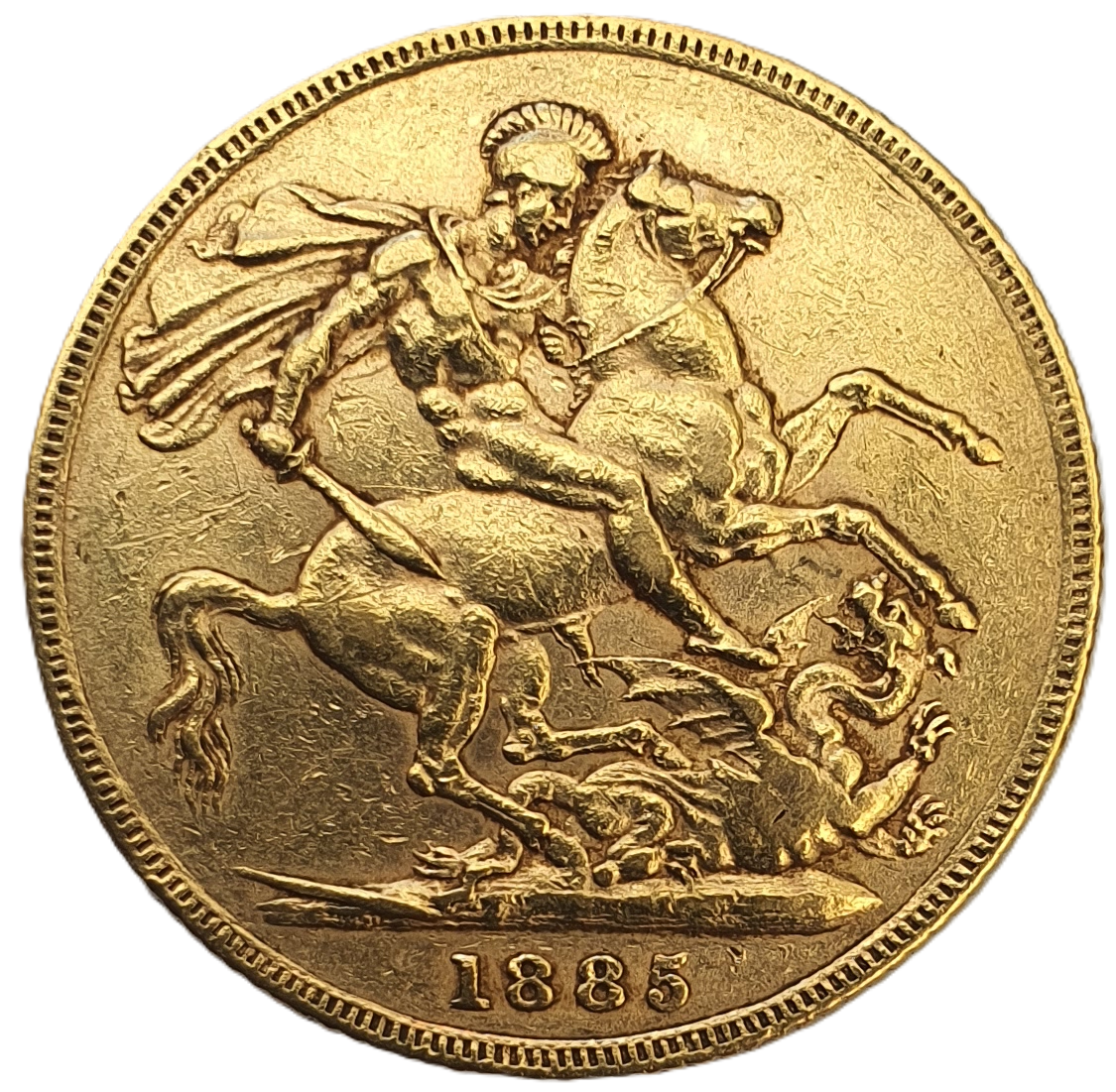 1885 Queen Victoria Young Head Gold Sovereign