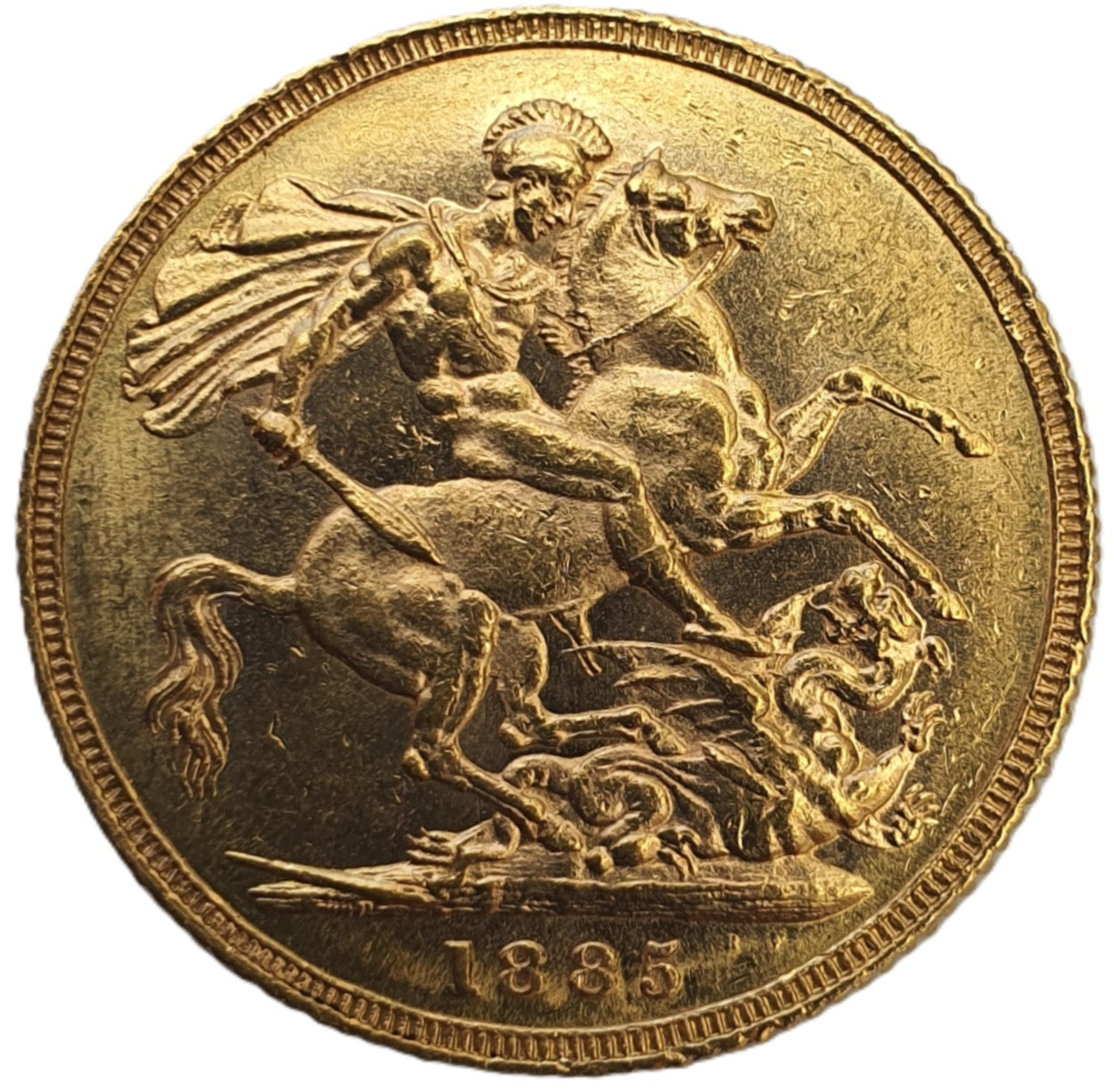 1885 Queen Victoria Young Head Gold Sovereign (Sydney)