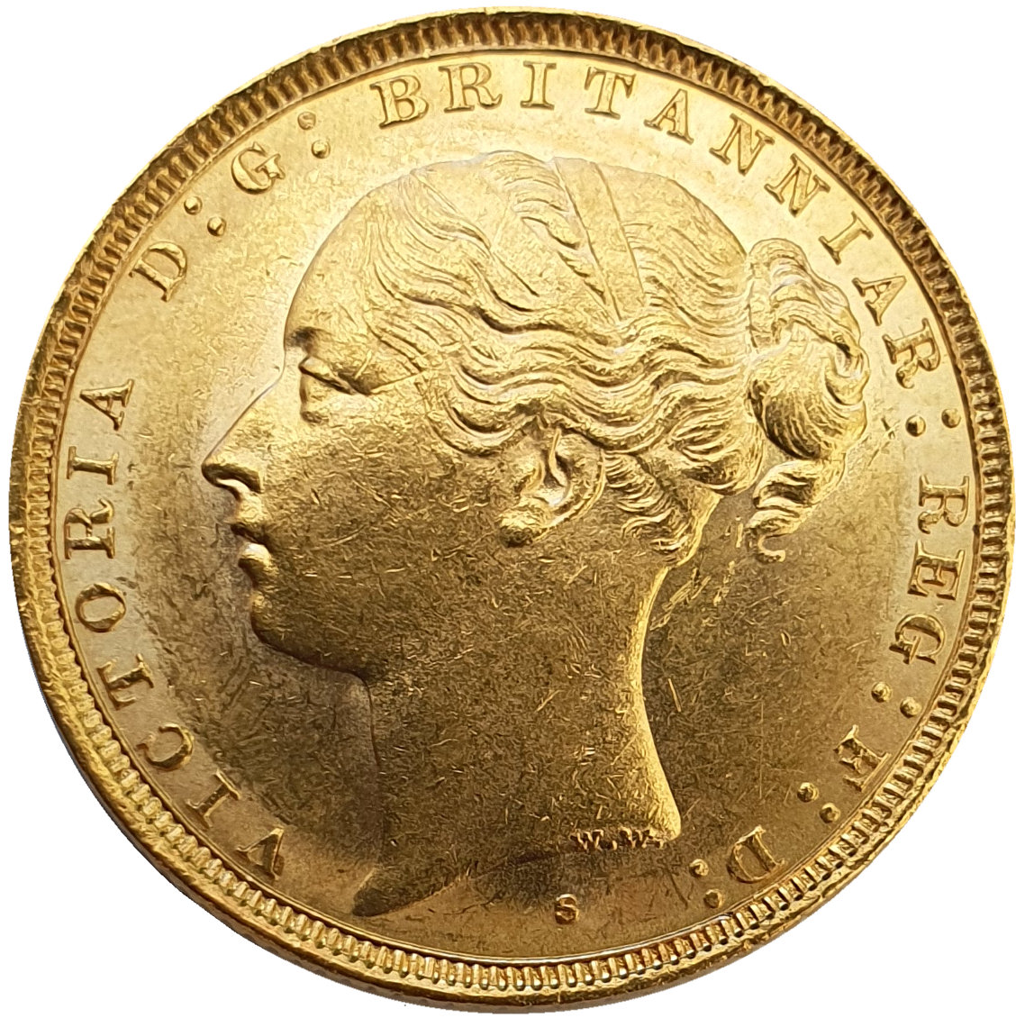 1885 Queen Victoria Young Head Gold Sovereign (Sydney)
