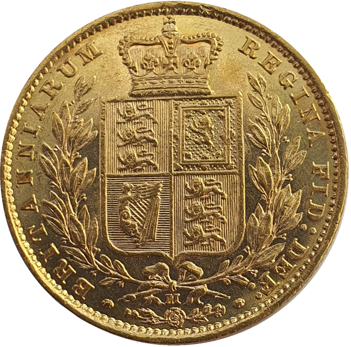 1887-M Queen Victoria Shield Reverse Sovereign - Marsh R3