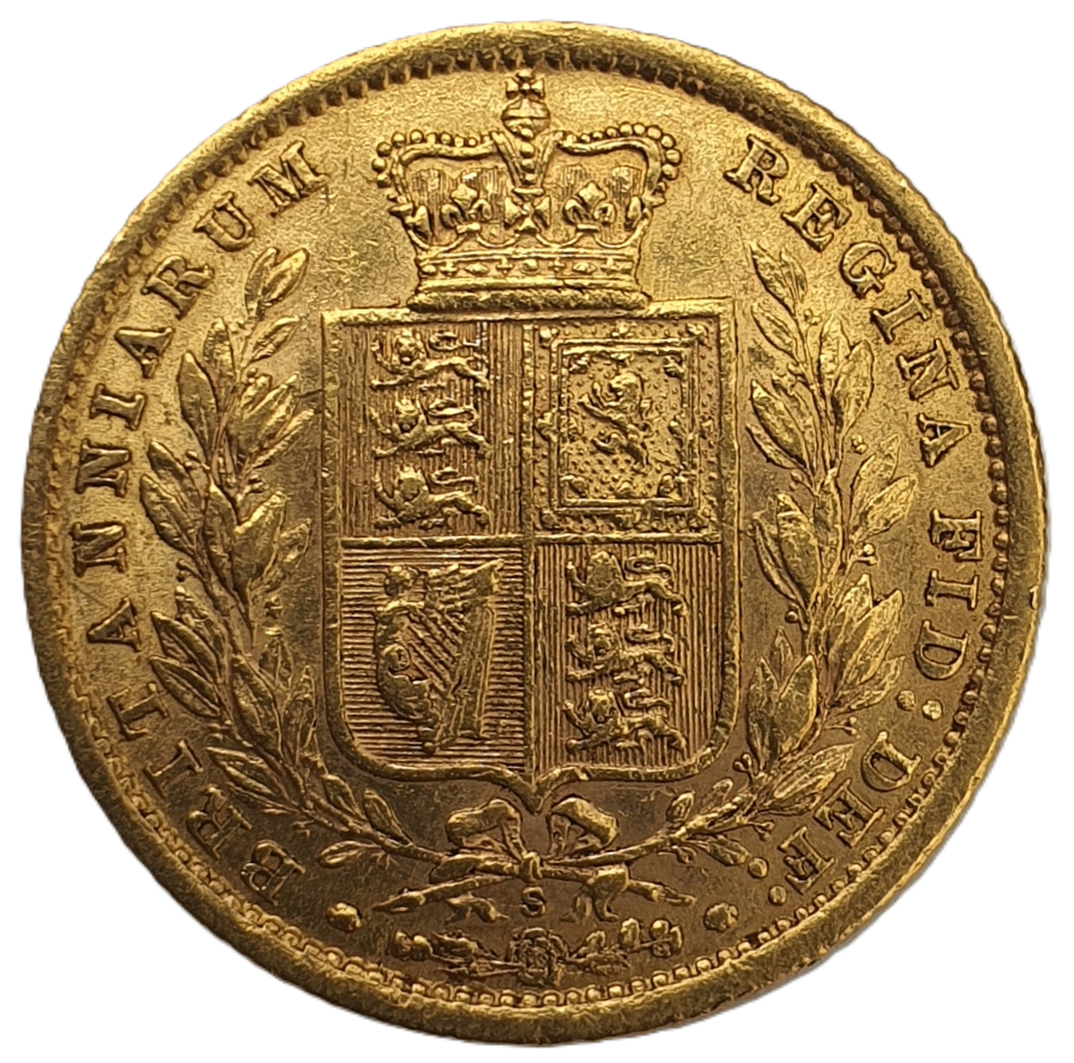 1887-S Queen Victoria Shield Reverse Sovereign