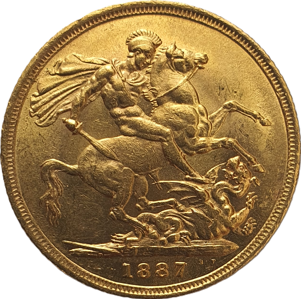 1887 Queen Victoria Young Head Gold Sovereign (Sydney)