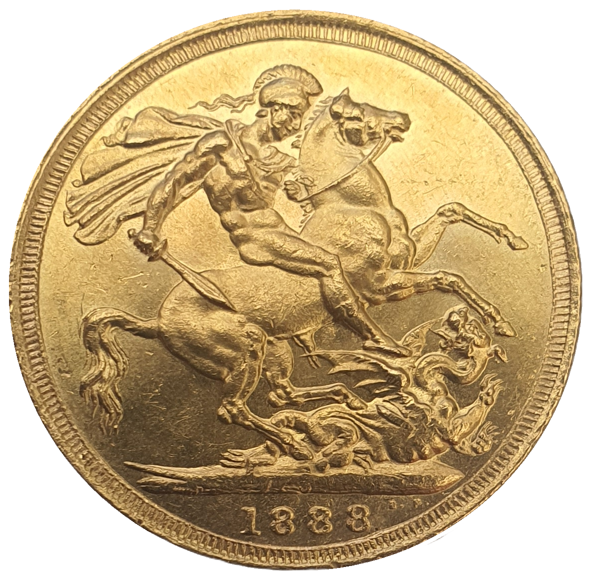 1888-S Queen Victoria Jubilee Head Gold Sovereign - DISH S10