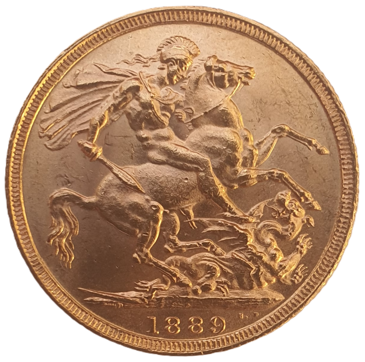 1889 Queen Victoria Jubilee Head Gold Sovereign - (Second Bust) DISH L11