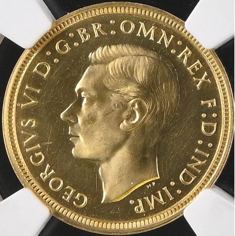 1937 King George VI Proof Specimen Half Sovereign - NGC PF64