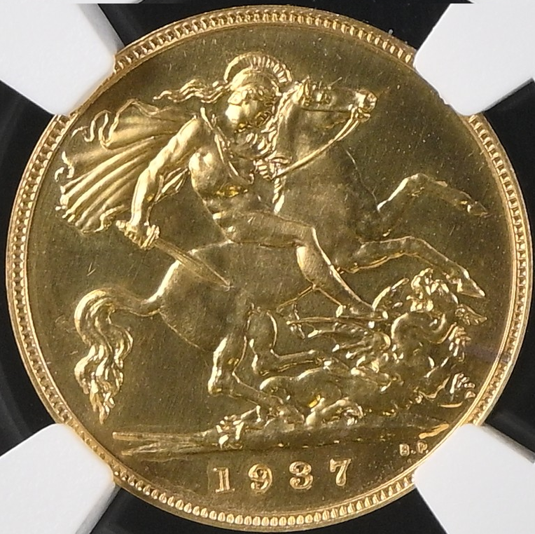 1937 King George VI Proof Specimen Half Sovereign - NGC PF64