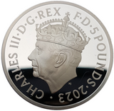 2023 King Charles III Coronation 5oz (five) 999.9 Silver Proof Coin