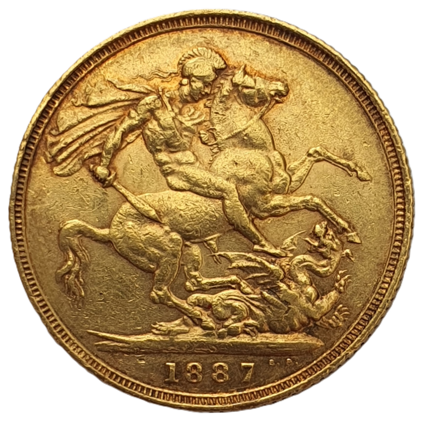 1887-S Queen Victoria Jubilee Head Gold Sovereign - DISH S3 - Extremely Rare