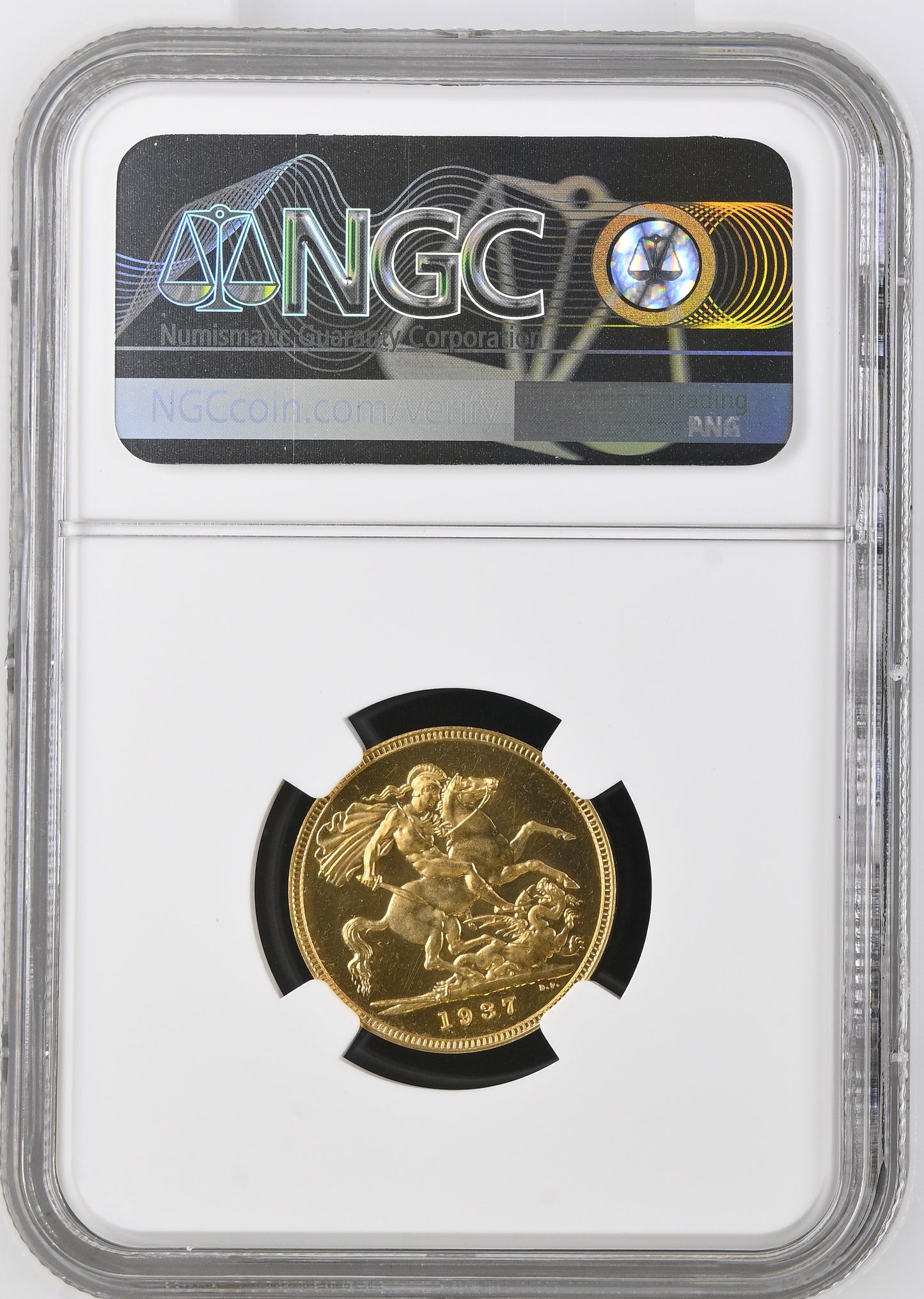 1937 King George VI Proof Specimen Full Sovereign - NGC PF-62 Cameo