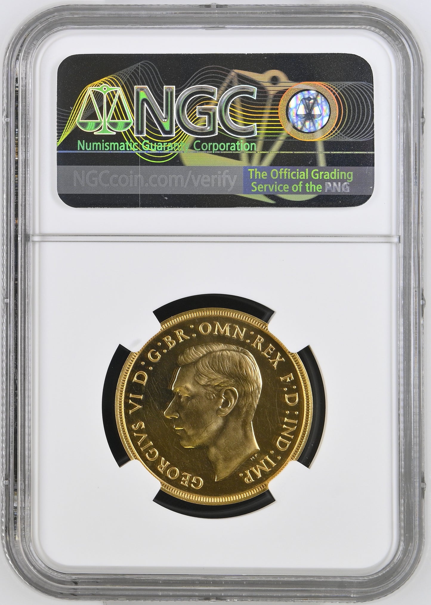 1937 King George VI Proof Specimen Double Sovereign - NGC PF-63