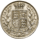 1886 Queen Victoria Silver Halfcrown - About Extremely Fine