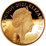 2021 Queen Elizabeth II 150th Anniversary Royal Albert Hall £5 'DOMED' Gold Proof