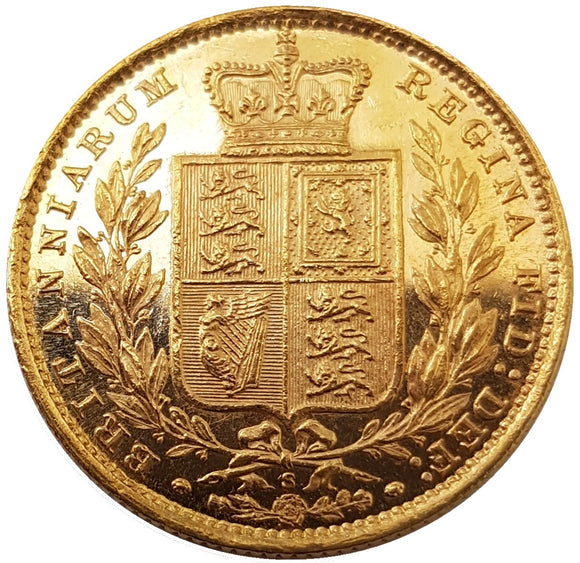 Queen Victoria Shield Reverse Sovereigns 1838-1887