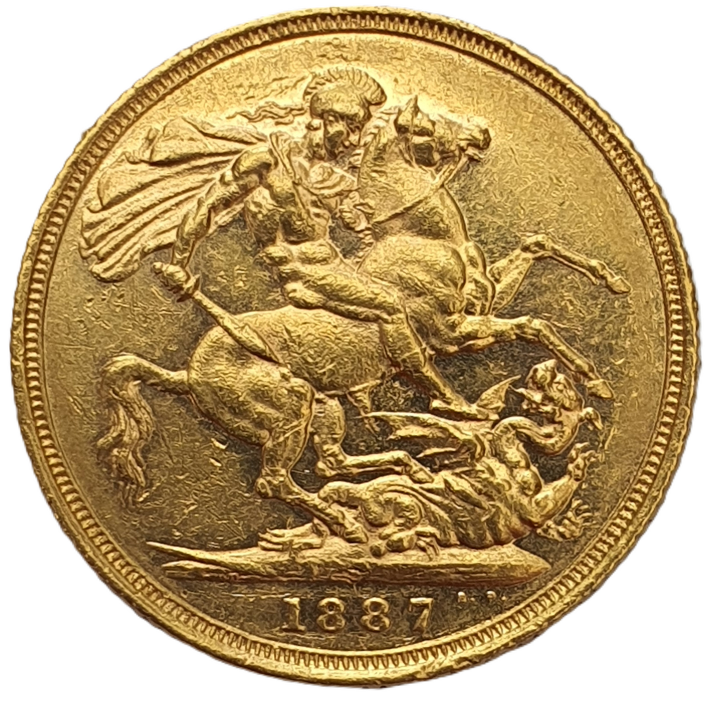 1887-S Queen Victoria Jubilee Head Gold Sovereign - DISH S1 - Extremely Rare