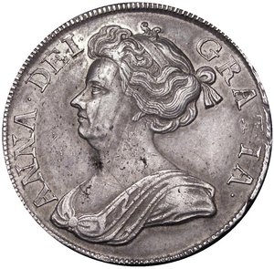 1713 Queen Anne Halfcrown, Plain in angles