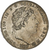 1818 King George III laureate head Crown LVIII