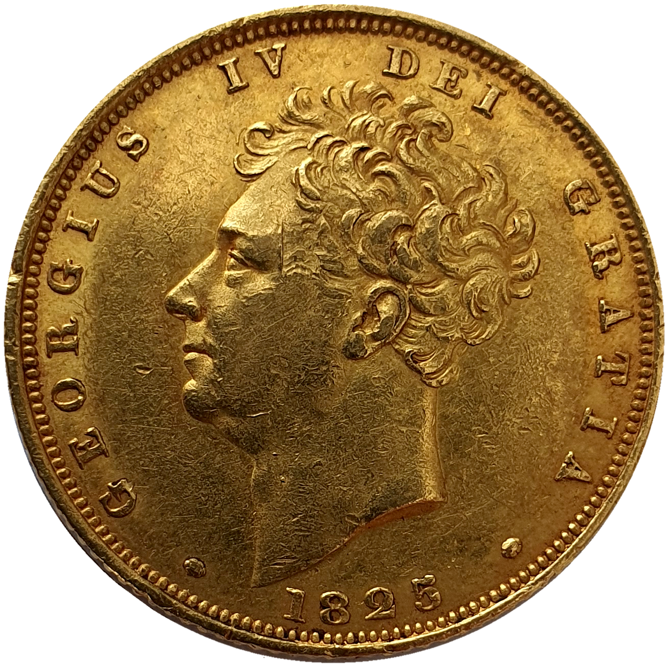 1825 George IIII Bare Head Gold Full Sovereign