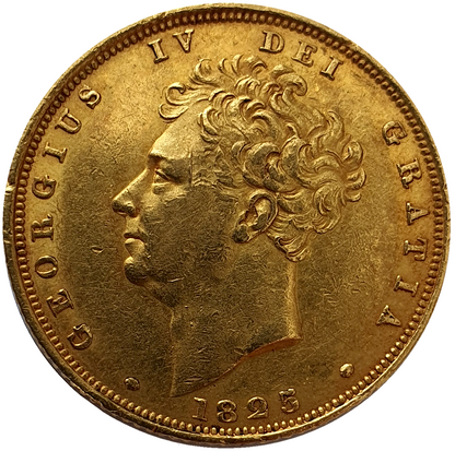 1825 George IIII Bare Head Gold Full Sovereign