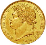 1825 George IIII 'Laureate Head' Gold Full Sovereign - Marsh R3