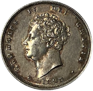 1825 George IV Second Bust Shilling - About Extremely Fine