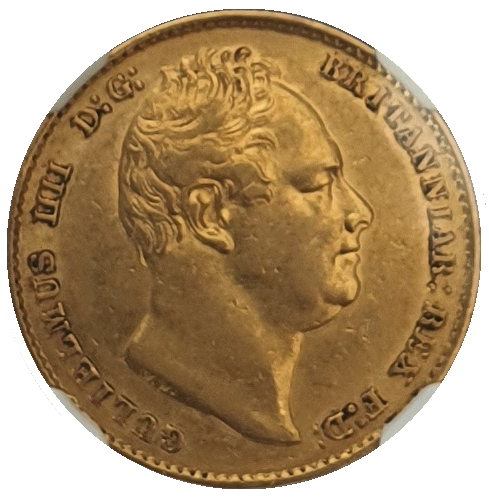 1837 William IV Full (2nd Bust) Sovereign - NGC AU55