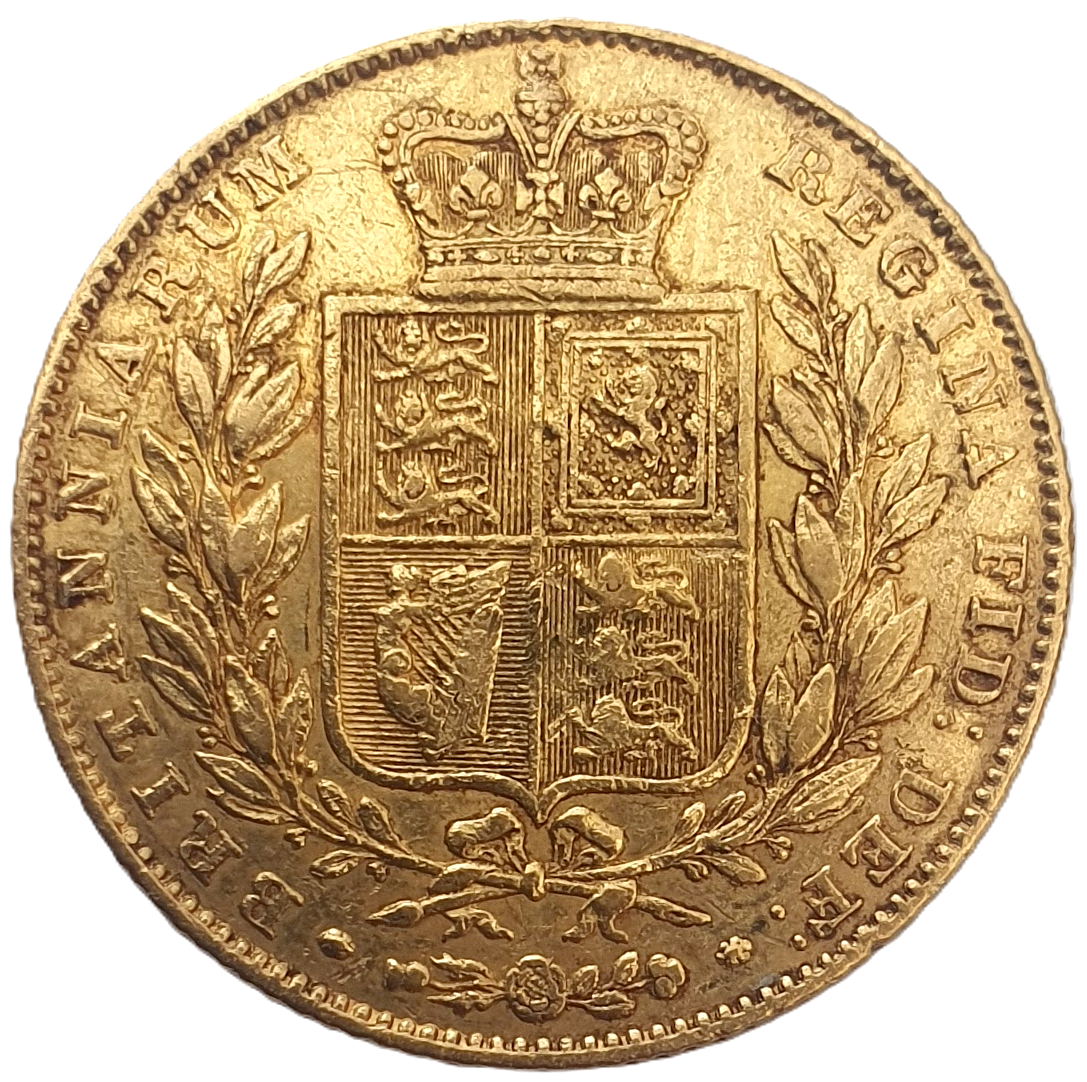 1838 Queen Victoria Shield Reverse Sovereign