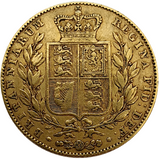 1842 Queen Victoria Shield Reverse Sovereign